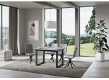 Itamoby - Tavolo Allungabile 120/180X90 Cm Bandos Cemento Telaio E Gambe Antracite