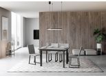Itamoby - Tavolo Allungabile 120/180X90 Cm Cumar Cemento Telaio E Gambe Antracite