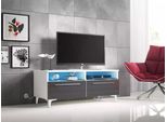 Tavolino Per Tv Landa Con Gambe - Bianco / Grigio