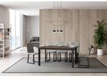 Itamoby - Tavolo Allungabile 160/220X90 Cm Cumar Noce Telaio E Gambe Antracite