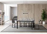 Itamoby - Tavolo Allungabile 160/220X90 Cm Cumar Cemento Telaio E Gambe Antracite