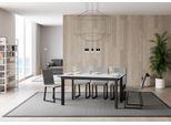 Itamoby - Tavolo Allungabile 160/220X90 Cm Cumar Bianco Frassino Telaio E Gambe Antracite