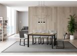 Itamoby - Tavolo Allungabile 160/220X90 Cm Cumar Quercia Natura Telaio E Gambe Antracite