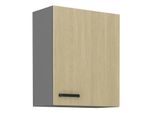 Armadietto Superiore Da Cucina Myriam - Larghezza 60 Cm, A Motivo / Antracite