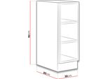 Mobile Cucina Con Ripiano Inferiore 30 Cm Zhilan - Rovere Lancelot