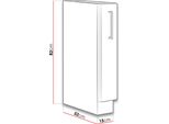 Mobile Cucina Estraibile Inferiore 15 Cm Zhilan - Rovere Lancelot