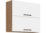 Mobile Cucina Superiore 80 Cm Zhilan - Rovere Lancelot / Bianco Lucido