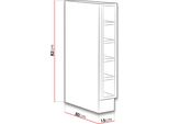 Mobile Cucina Con Ripiano Inferiore 15 Cm Zhilan - Rovere Lancelot