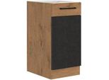Mobile Cucina Basso Anta Singola 40 Cm Zhilan - Rovere Lancelot / Matera