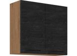 Mobile Cucina A Due Ante 80 Cm Zhilan - Rovere Lancelot / Legno Scuro