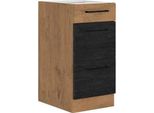 Mobile Cucina Con Cassetto Inferiore 40 Cm Zhilan - Rovere Lancelot / Legno Scuro