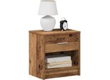 Vidaxl Comodini 2 Pezzi Con Cassetto In Legno Vecchio 39X28X41 Cm