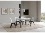 Itamoby - Tavolo Allungabile 120/204X80 Cm Ghibli Bianco Frassino Gambe Antracite