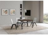 Itamoby - Tavolo Allungabile 120/204X80 Cm Ghibli Noce Gambe Antracite