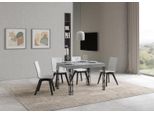 Itamoby - Tavolo Allungabile 120/204X80 Cm Ghibli Cemento Gambe Antracite