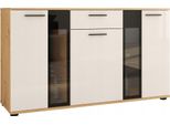 Cassettiera Combinata Park - Rovere Artigianale / Bianco