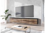 Mobile Porta Tv Con Illuminazione Led 180 Cm Willa D - Rovere Wotan / Nero Grafite