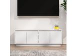 Maison Exclusive - Mobile Tv Bianco 110X34X40 Cm In Legno Massello Di Pino