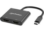 Manhattan 154321 Manhattan Adattatore Da USB-C Pd A Doppio Monitor Hdmi 4K 60Hz