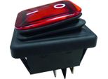 Interruttore A Bilanciere Bachmann Serie 3627, Interruttore Di Spegnimento, Carico, 2 Poli, IP65, Nero / Rosso