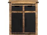 Vidaxl Credenza Con 2 Cassetti 55X35X60 Cm In Legno Massiccio Di Mango