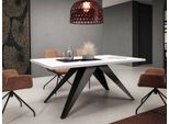 Tavolo Da Pranzo Allungabile 140X80 Cm Edgar - Bianco Artico / Nero
