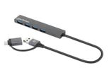 Manhattan Kombo-Hub 4Port Usb 3.0 Typ-C/Typ-A 4Xusb-A Buchse