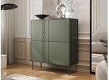 Hartsele Cassettiera Stretta Con Ante - Verde