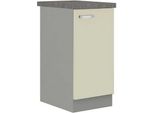 Mobile Cucina Inferiore Con Anta Singola 40 Cm Shan - Grigio / Crema Lucido