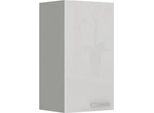Mobile Cucina Superiore 40 Cm Genji - Grigio / Bianco Lucido