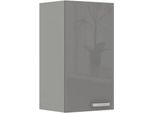 Mobile Cucina Superiore 40 Cm Rong - Grigio / Grigio Lucido
