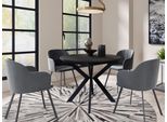 Tavolino Da Cucina Rotondo Piccolo 100 Cm Rekita - Nero