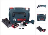 Bosch Gws 18V-10 Smerigliatrice Angolare Professionale A Batteria 18 V 125 Mm Senza Spazzole + 1X Batteria Ricaricabile 4,0 Ah + Caricabatterie + L-Boxx
