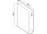 Mobile Cucina Estraibile Inferiore 15 Cm Fryzia - Rovere Artigianale / Grafite