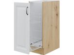 Mobile Cucina Estraibile Inferiore 30 Cm Fryzia - Rovere Artigianale / Grafite