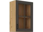 Vetrina Cucina 40 Cm Fryzia - Rovere Artigianale / Grafite
