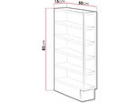 Mobiletto Cucina Basso 15 Cm Fryzia - Bianco