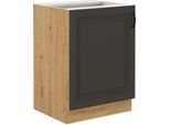 Mobile Cucina Con Ripiano Inferiore 60 Cm Fryzia - Rovere Artigianale / Grafite