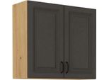 Mobile Cucina Superiore 80 Cm Fryzia - Rovere Artigianale / Grafite