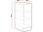 Mobiletto Base Cucina 30 Cm Fryzia - Rovere Artigianale