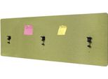 Divisorio Acustico Per Scrivania HWC-G75, Bacheca Per Scrivania Con Schermo Per La Privacy, A Doppia Parete In Tessuto/Tessuto ~ 60X160Cm Verde