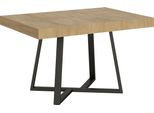 Ityhome - Tavolo Allungabile 120/380X90 Cm Zeplir Quercia Natura Gambe Antracite