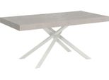 Ityhome - Tavolo Allungabile 180/284X90 Cm Karida Cashmere Gambe Bianche