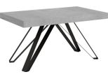 Ityhome - Tavolo Allungabile 160/420X90 Cm Terium Cemento Gambe Antracite