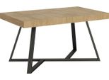 Ityhome - Tavolo Allungabile 160/264X90 Cm Booster Quercia Natura Gambe Antracite
