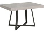 Ityhome - Tavolo Allungabile 120/380X90 Cm Zeplir Cashmere Gambe Antracite