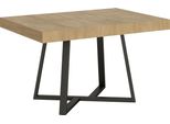 Ityhome - Tavolo Allungabile 120/224X90 Cm Zeplir Quercia Natura Gambe Antracite
