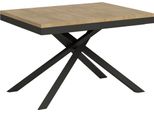Ityhome - Tavolo Allungabile 120/224X90 Cm Karida Evolution Quercia Natura Telaio E Gambe Antracite