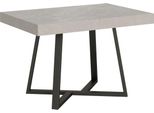 Ityhome - Tavolo Allungabile 120/204X80 Cm Zeplir Cashmere Gambe Antracite