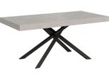 Ityhome - Tavolo Allungabile 180/284X90 Cm Karida Cashmere Gambe Antracite